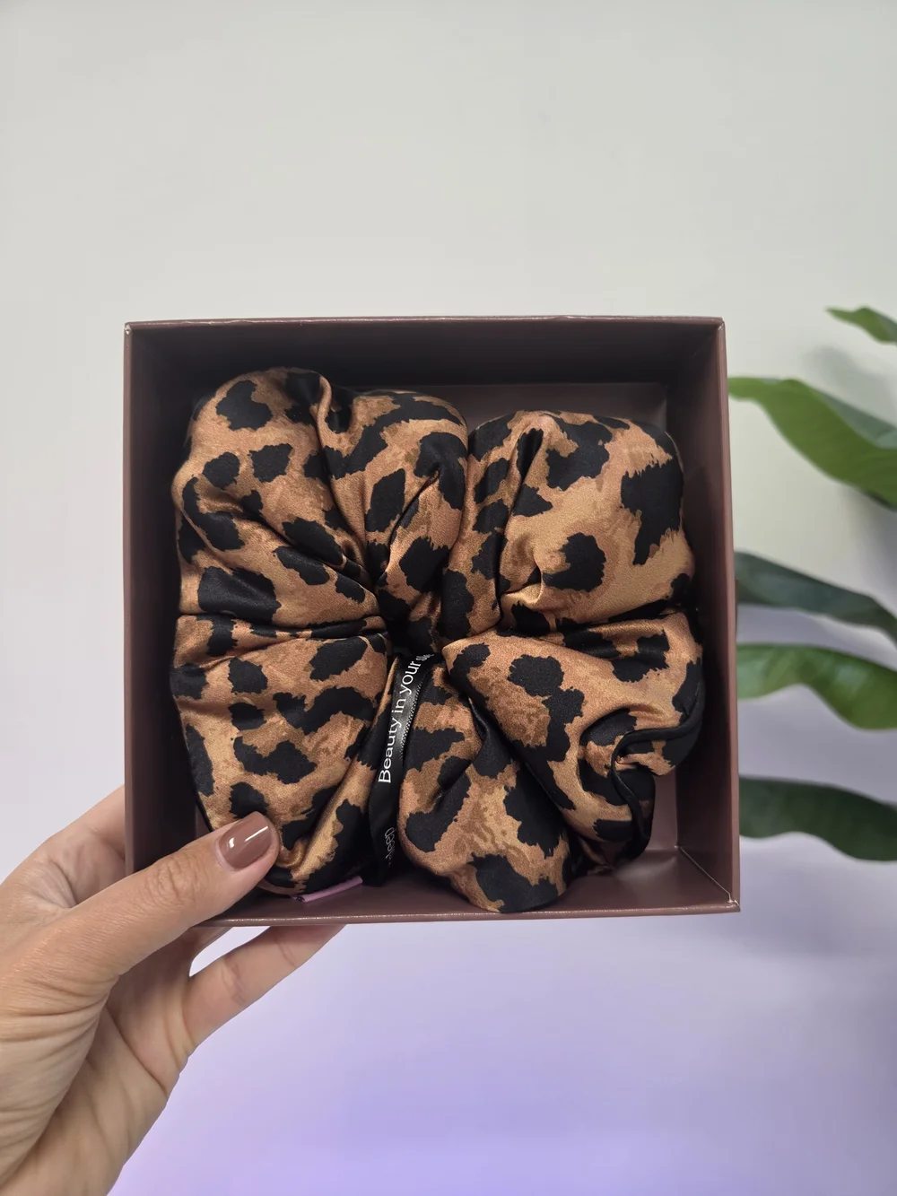 New DROWSY Padded Silk Scrunchie - Leopard (Limited Edition Wild Thing)